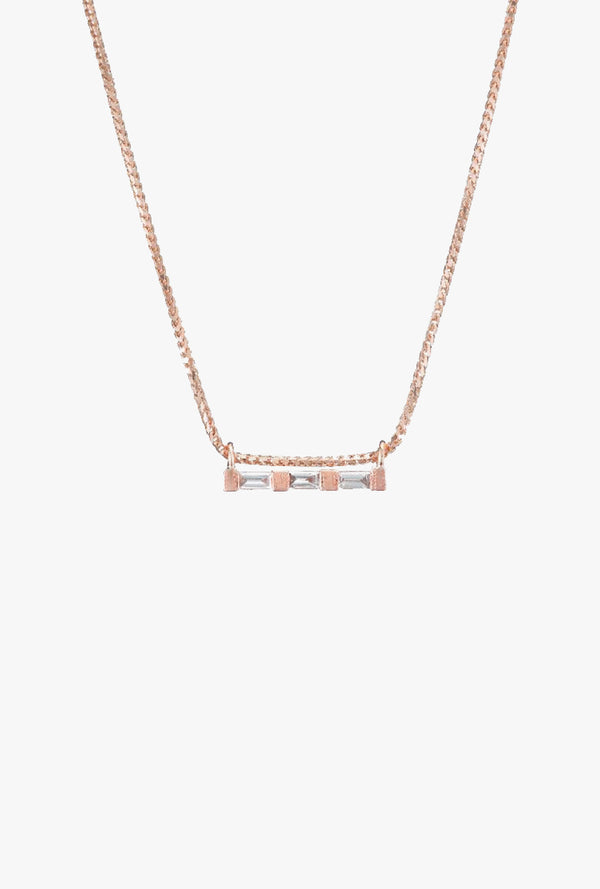 3 Baguette Necklace