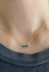 3S Necklace in Emerald