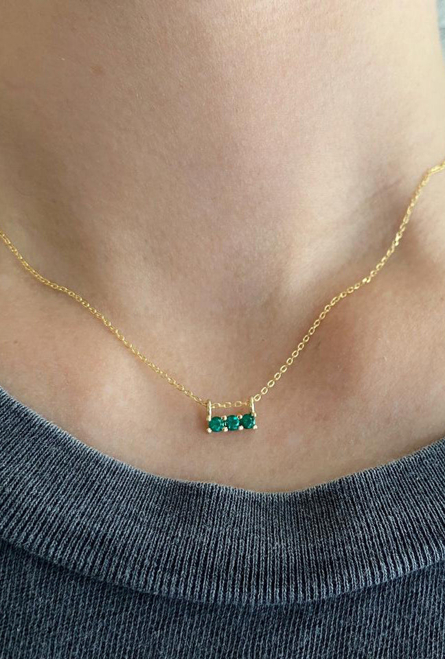 3S Necklace in Emerald