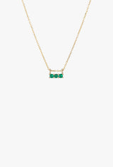 3S Necklace in Emerald