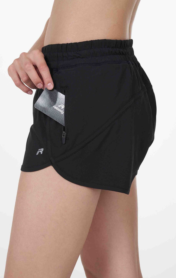 Sonic Running Shorts (lined) - Jet Black