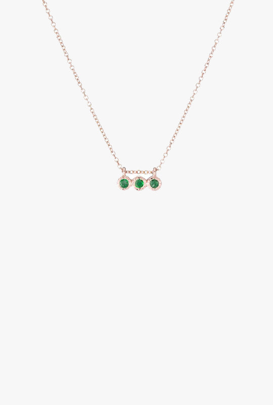 3 Emerald Necklace