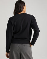Recycled Fleece Sweatshirt in Black