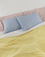 Pillow Case Set of 2 in Blue Daisy