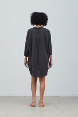 Shirt Dress in Faded Black