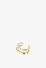 Pave Twin Tusk Ear Cuff