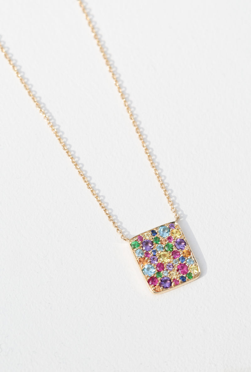Multi Colored Cluster Necklace