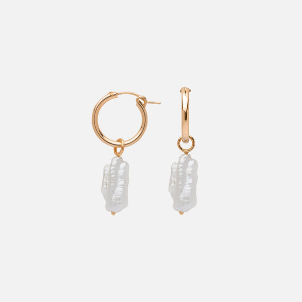 Anna Hoops + Biwa Pearl Charms