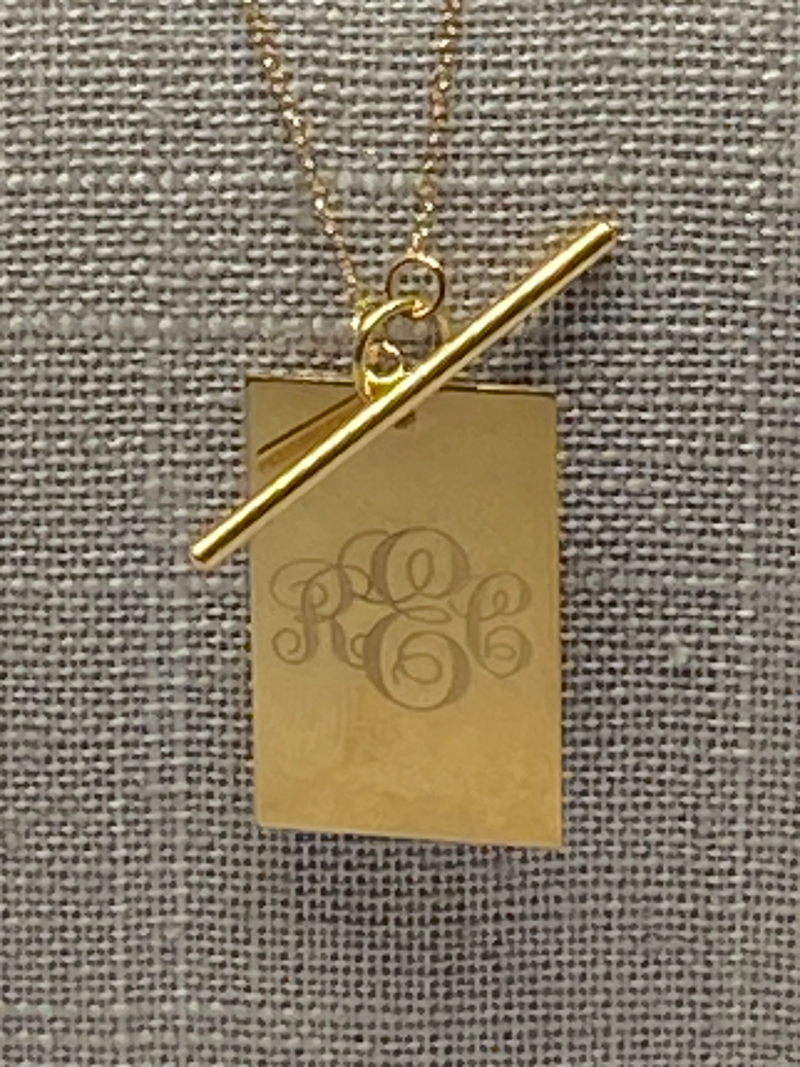 DISK & TOGGLE NECKLACE
