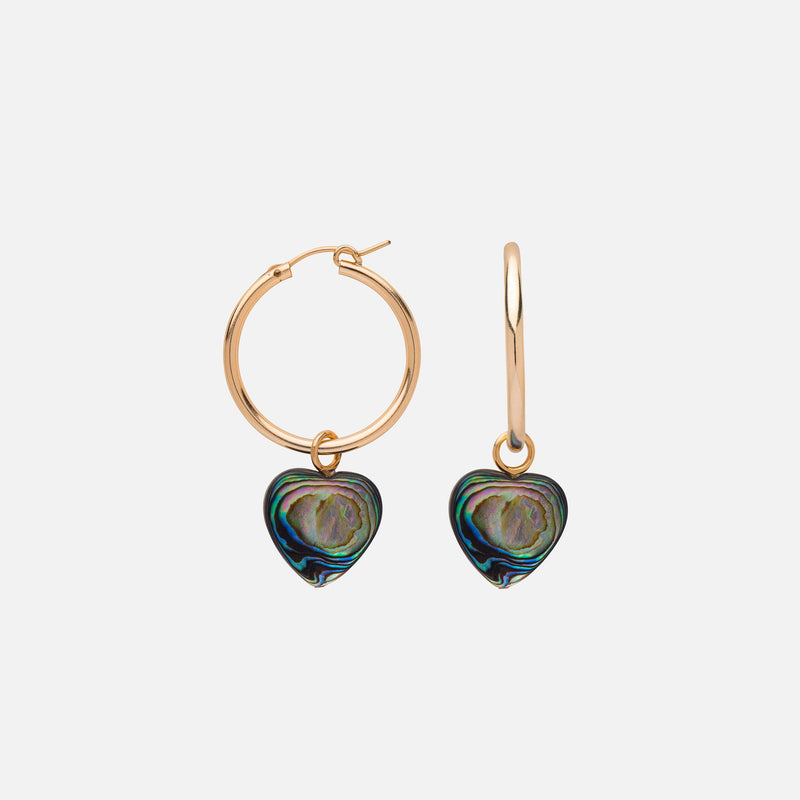 Anna Hoops + Mother of Pearl Charms
