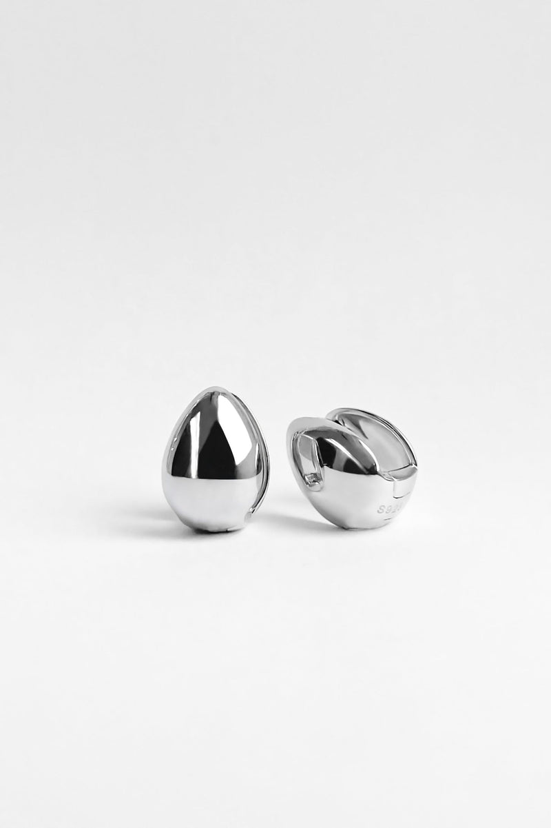 Almond Huggie Hoops