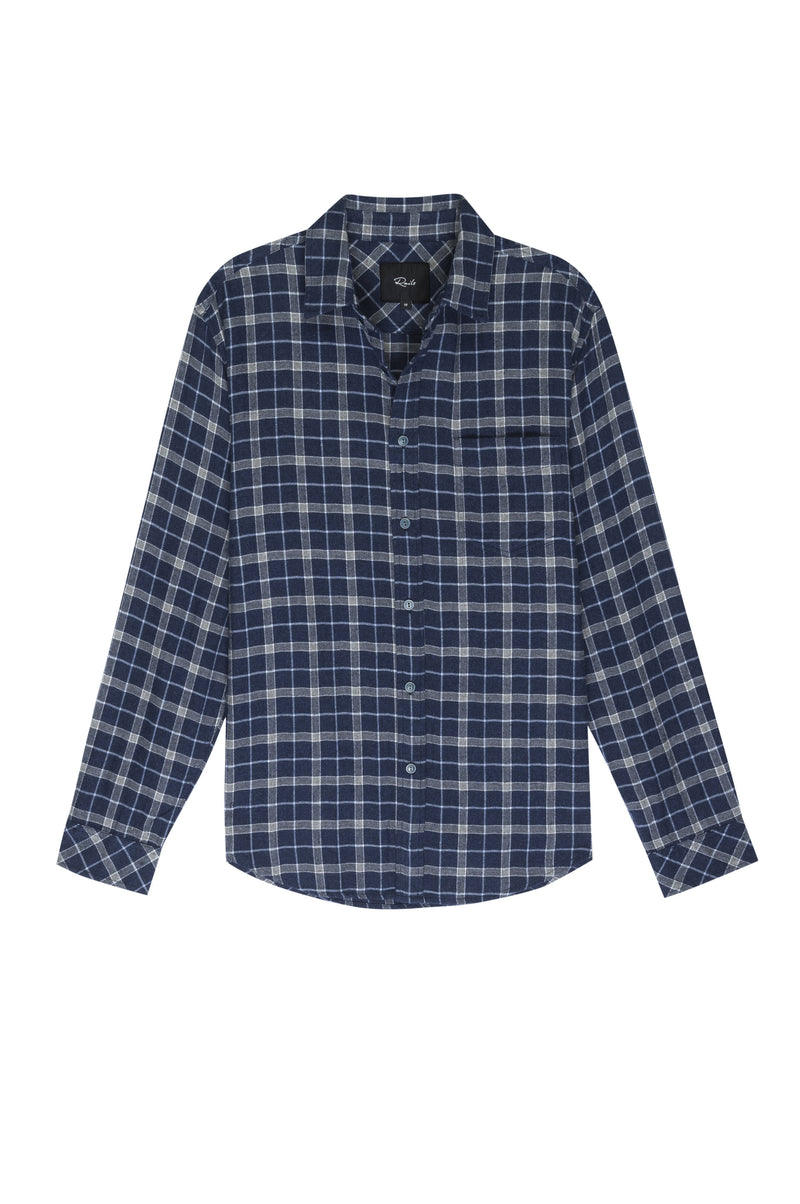 Lennox Shirt in Indigo Grey Melange