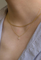 Baguette Dot Necklace