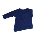 Asymmetric Pullover - Quilted Deep Blue
