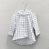 Hi-Lo Hoodie - Black/White Grid
