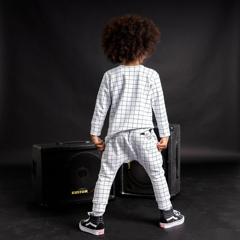 Hammer Pants - Black/White Grid