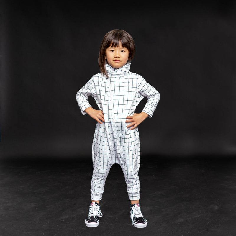 Maverick Romper - Black/White Grid