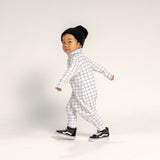 Maverick Romper - Black/White Grid