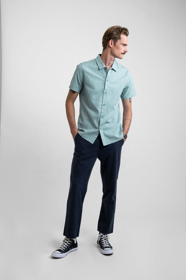 Classic Linen SS Shirt in Eucalyptus