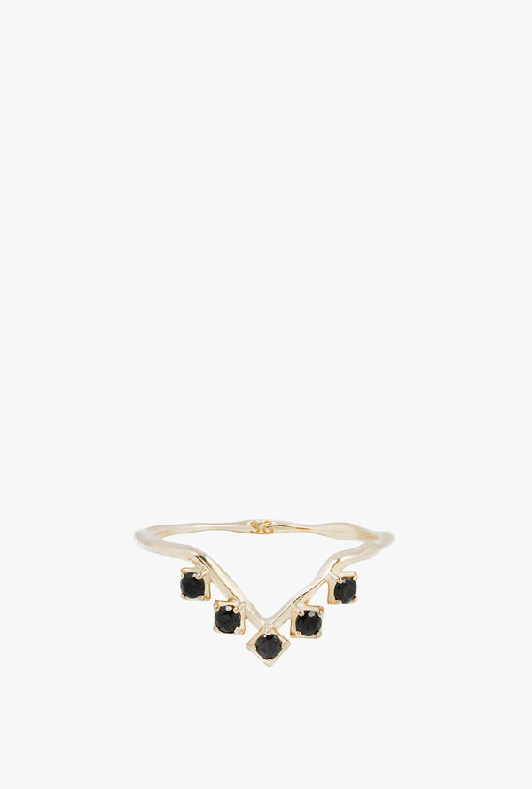 Cleo Ring in Black Spinel