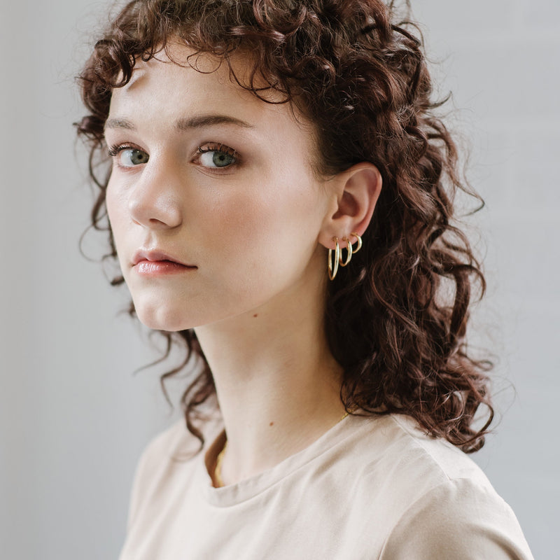 Anna Hoops + Mother of Pearl Charms
