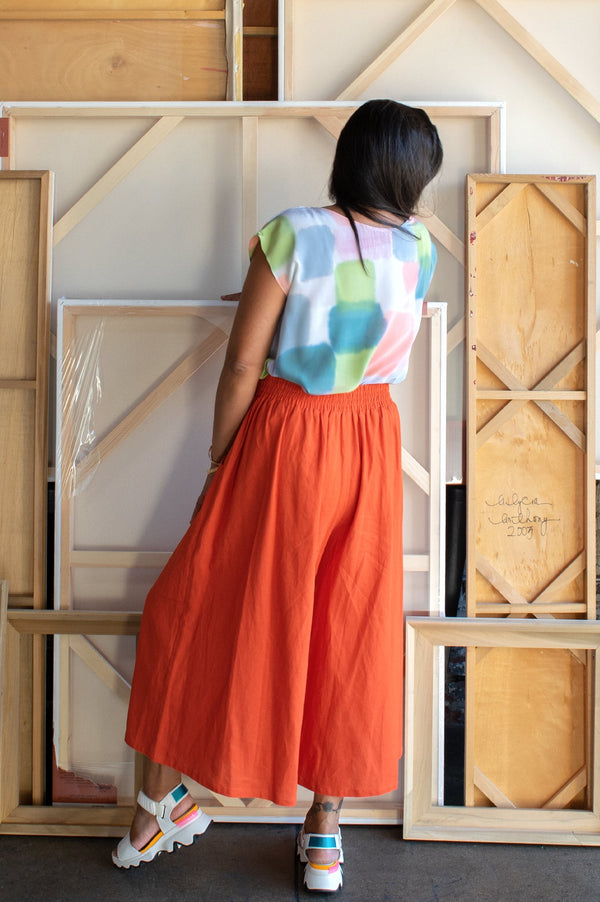 Solid Lagos Culottes - Persimmon