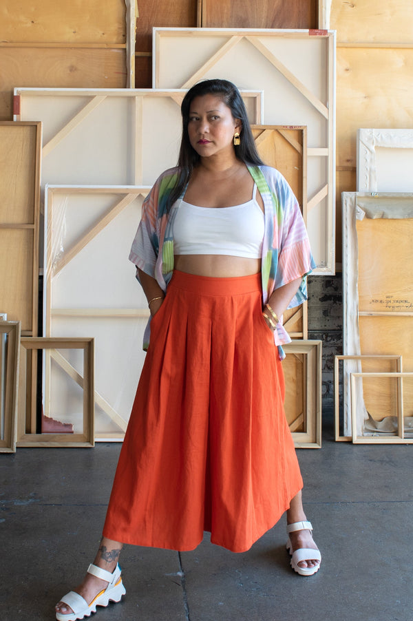 Solid Lagos Culottes - Persimmon