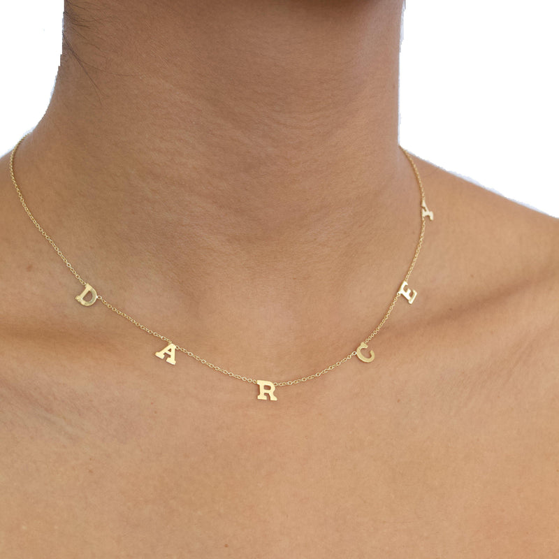 PERSONALIZED SPACED LETTER NECKLACE