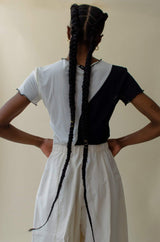 Swirl T-shirt in Black / White