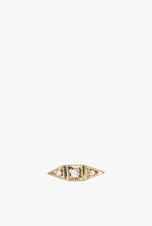 Diamond Deco Point Long Stud Earring