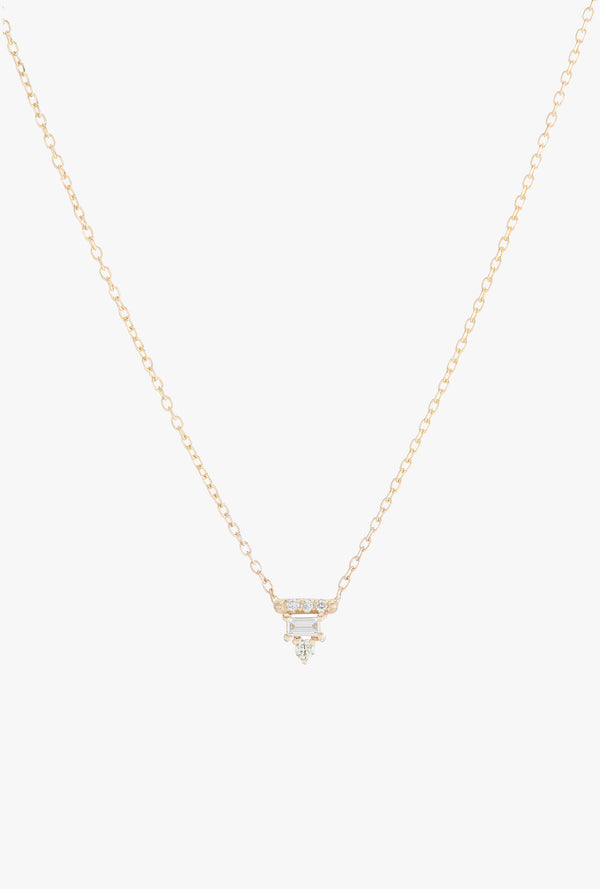 Diamond Baguette Bar Necklace