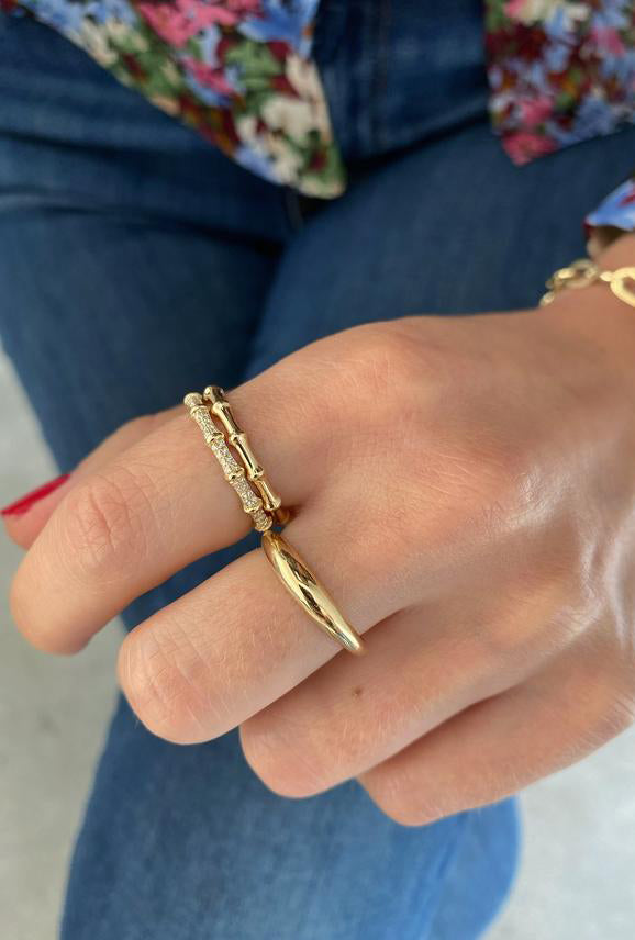 Diamond Impala Horn Ring