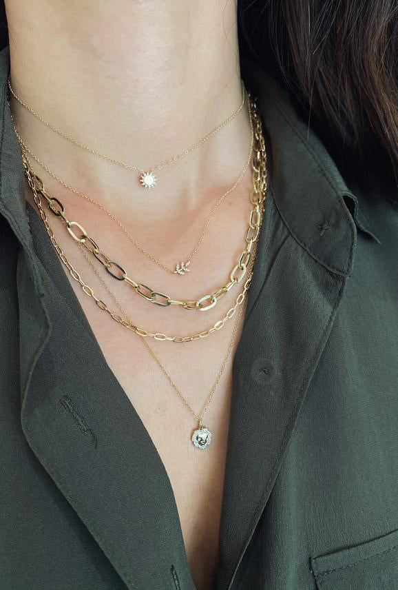 Diamond Leaf Necklace