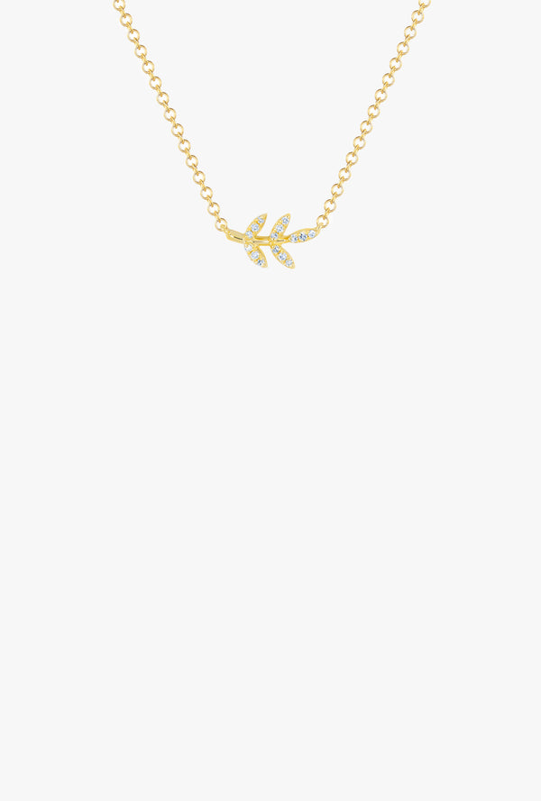 Diamond Leaf Necklace