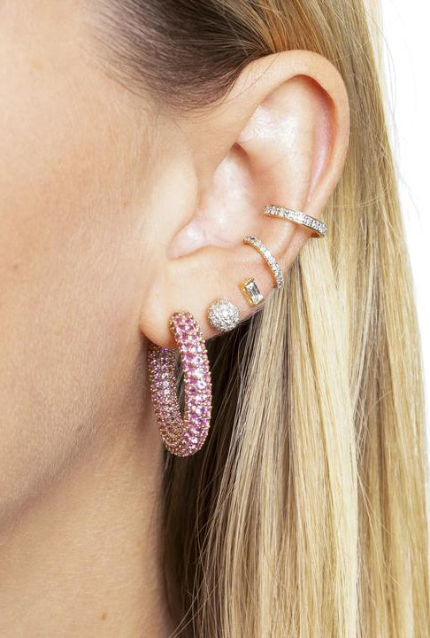 Diamond Baguette Studs
