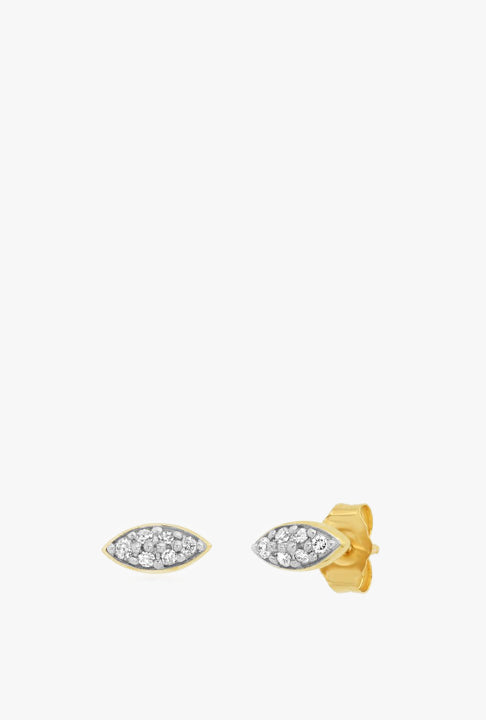 Diamond Evil Eye Studs
