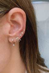 Diamond Mini Arrow Stud Earrings