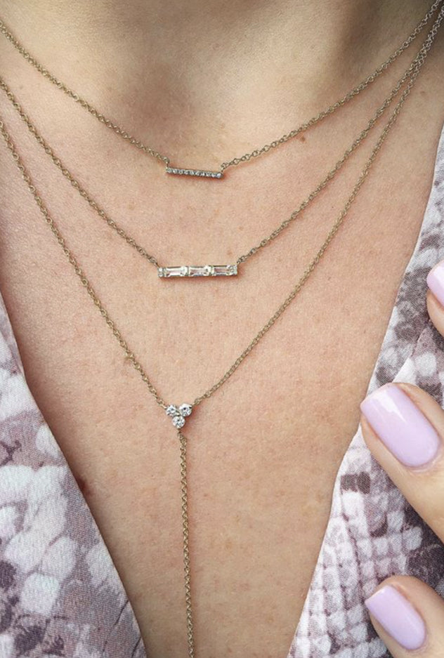 Diamond Mini Bar Necklace