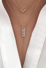 Diamond Mini Chevron Necklace