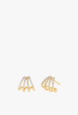 Diamond Multi Huggie Earrings