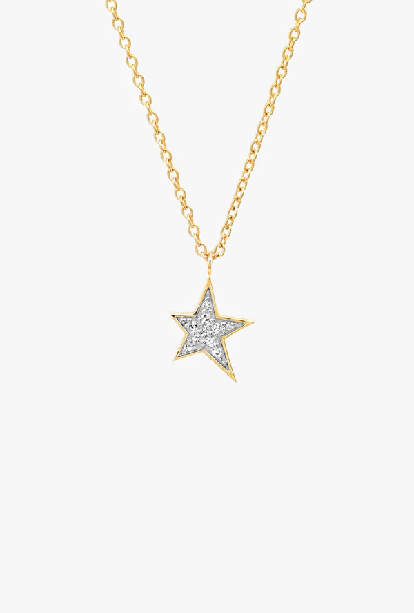 Diamond Star Charm Necklace