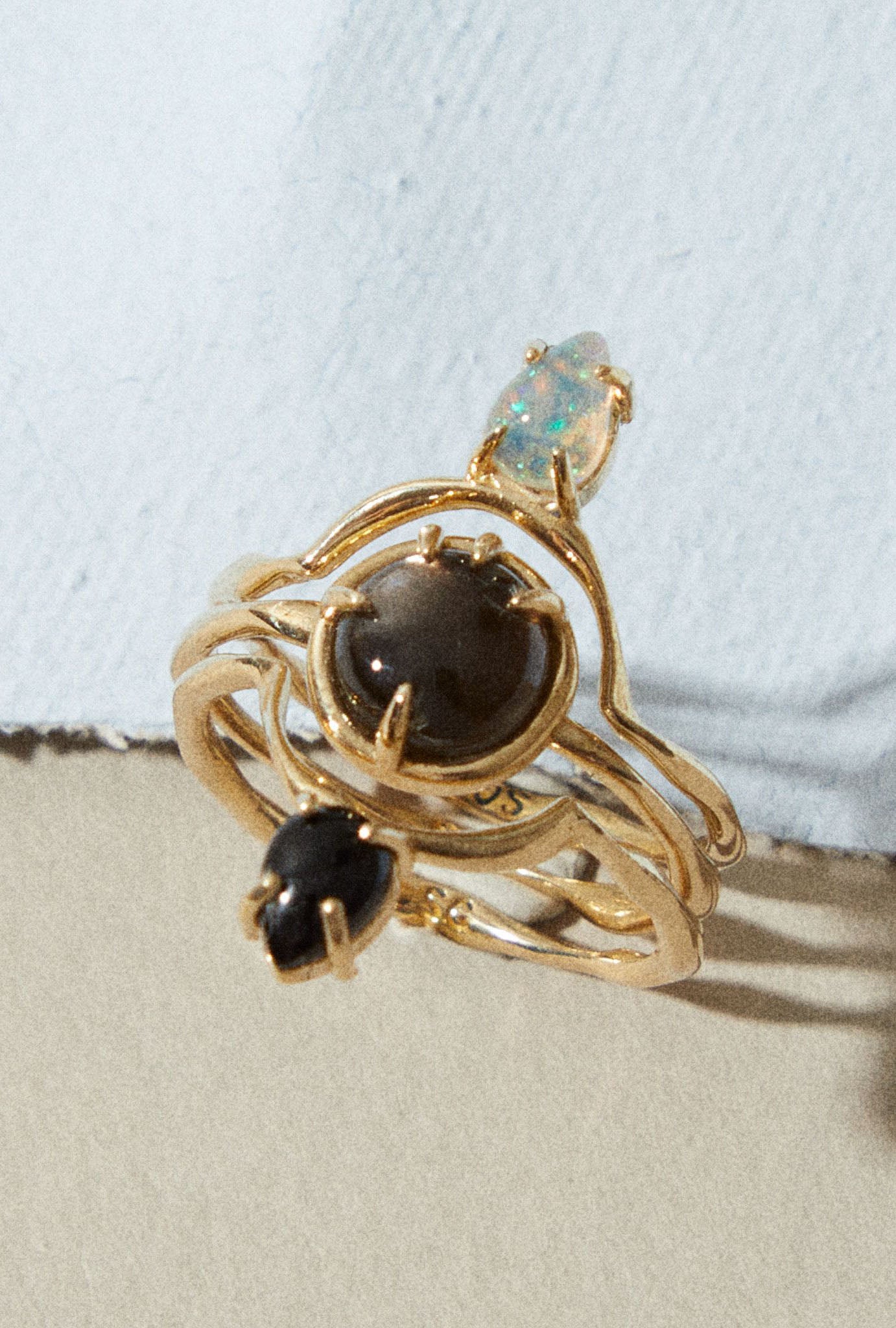 Drip Ring in Black Onyx