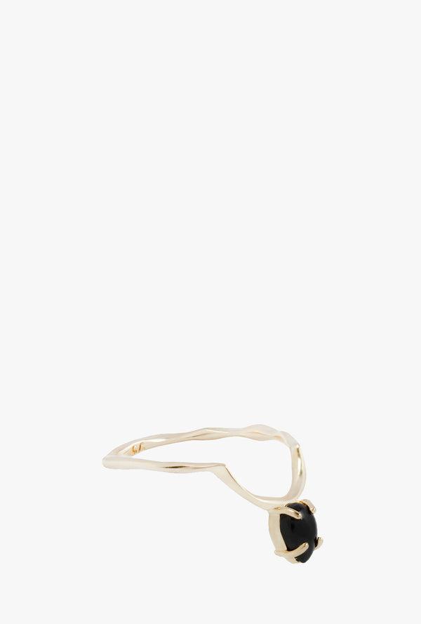 Drip Ring in Black Onyx