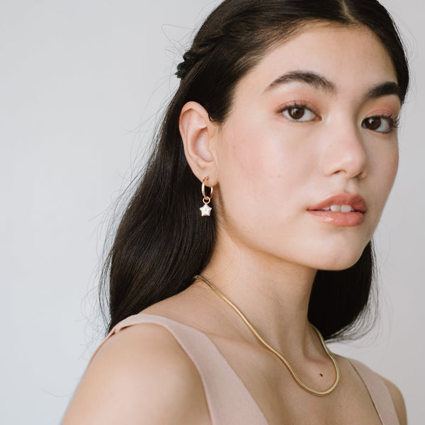 Anna Hoops + Chubby Star Charms