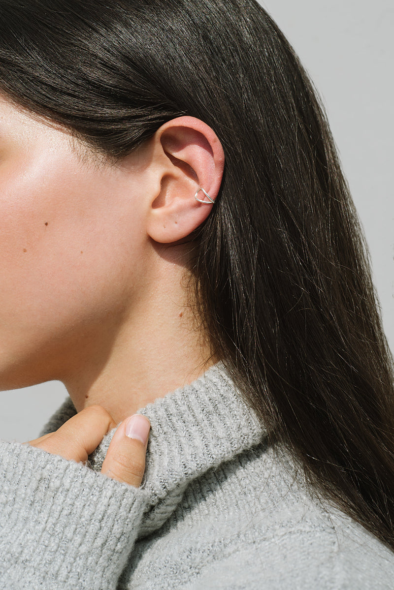 Castor Ear Cuff in Sterling Silver