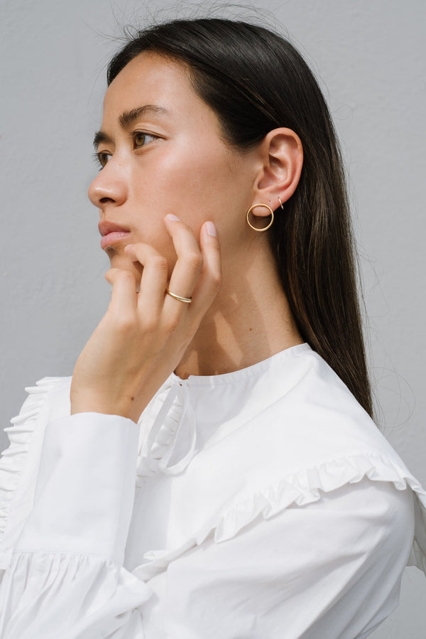 Celina Stud Hoops in Gold
