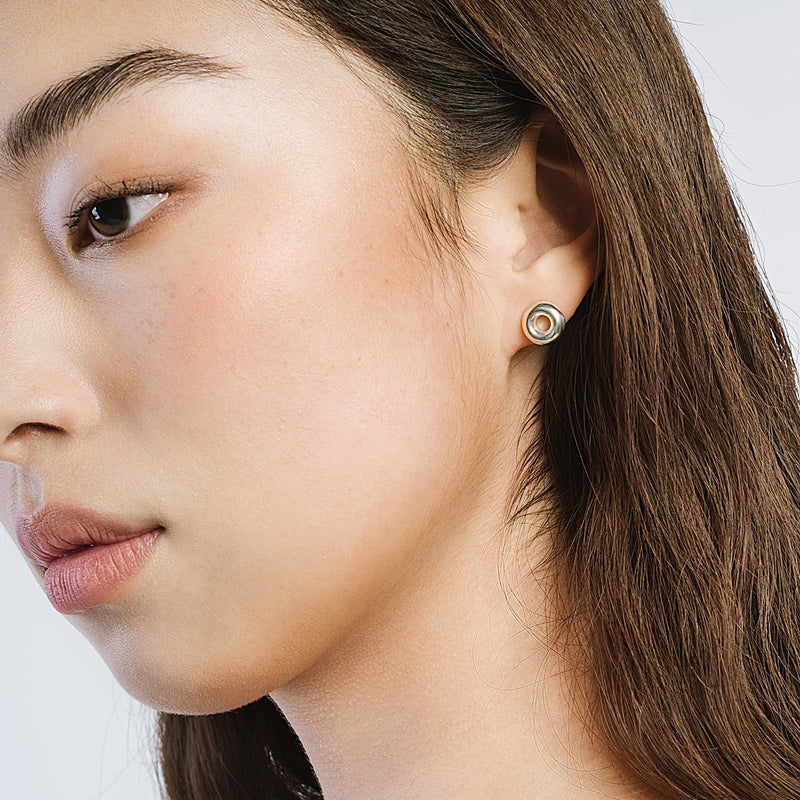 Donut Studs, Silver