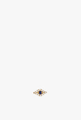 Mini Diamond Evil Eye Stud Earring - Single