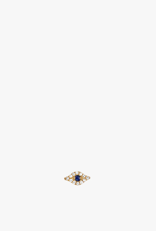Mini Diamond Evil Eye Stud Earring - Single