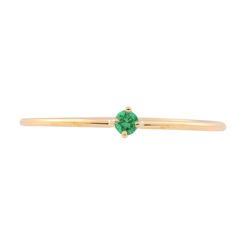 emerald solitaire band